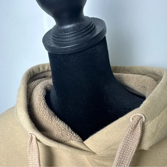 American Eagle Beige Graphic Huggable Hoodie Sweater Oversized Size Small - Picture 8 of 13